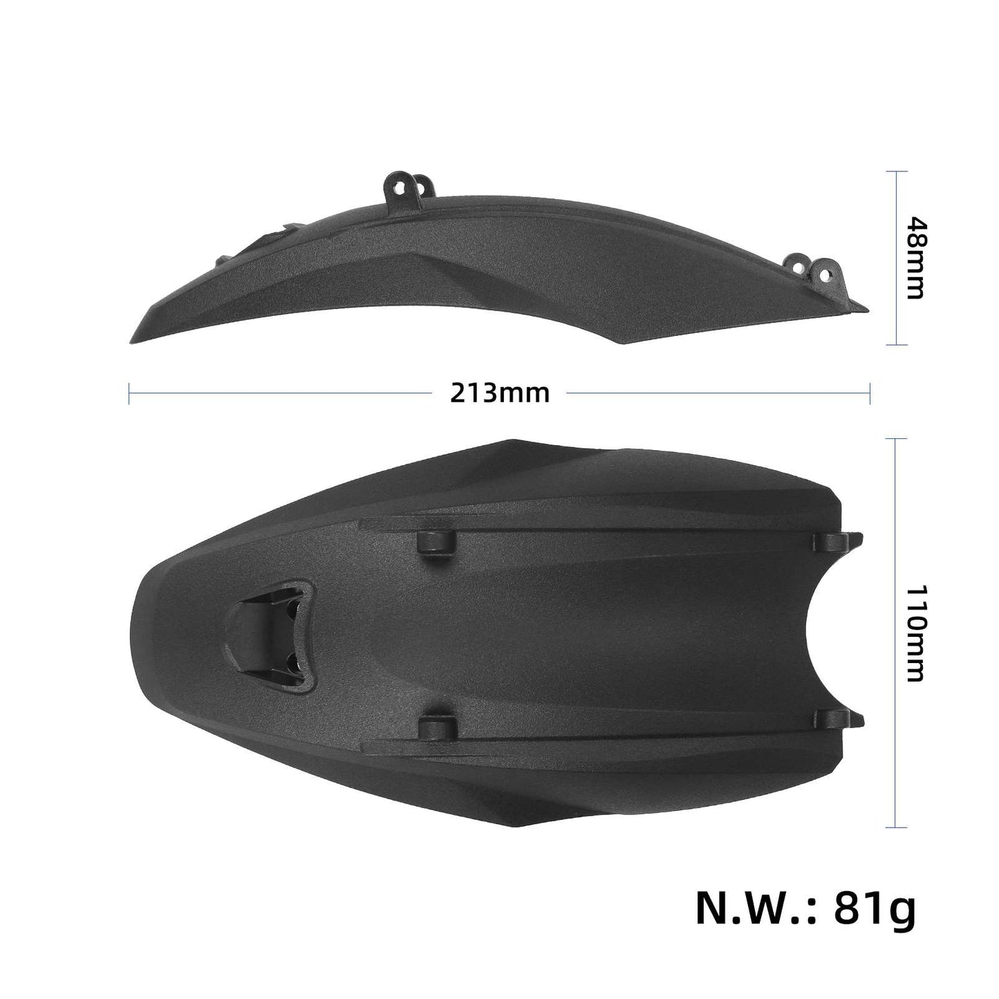 Noir Kukirin G2 Pro rear garde-boue