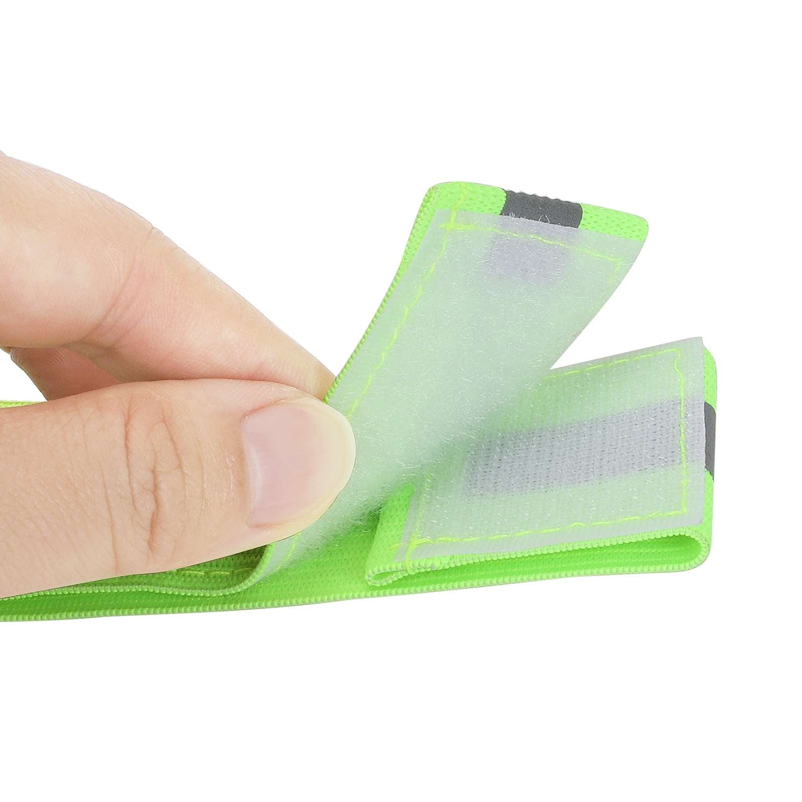 Vert fluorescent 4*1.5cm shaggy réfléchissant hand et foot wristbands
