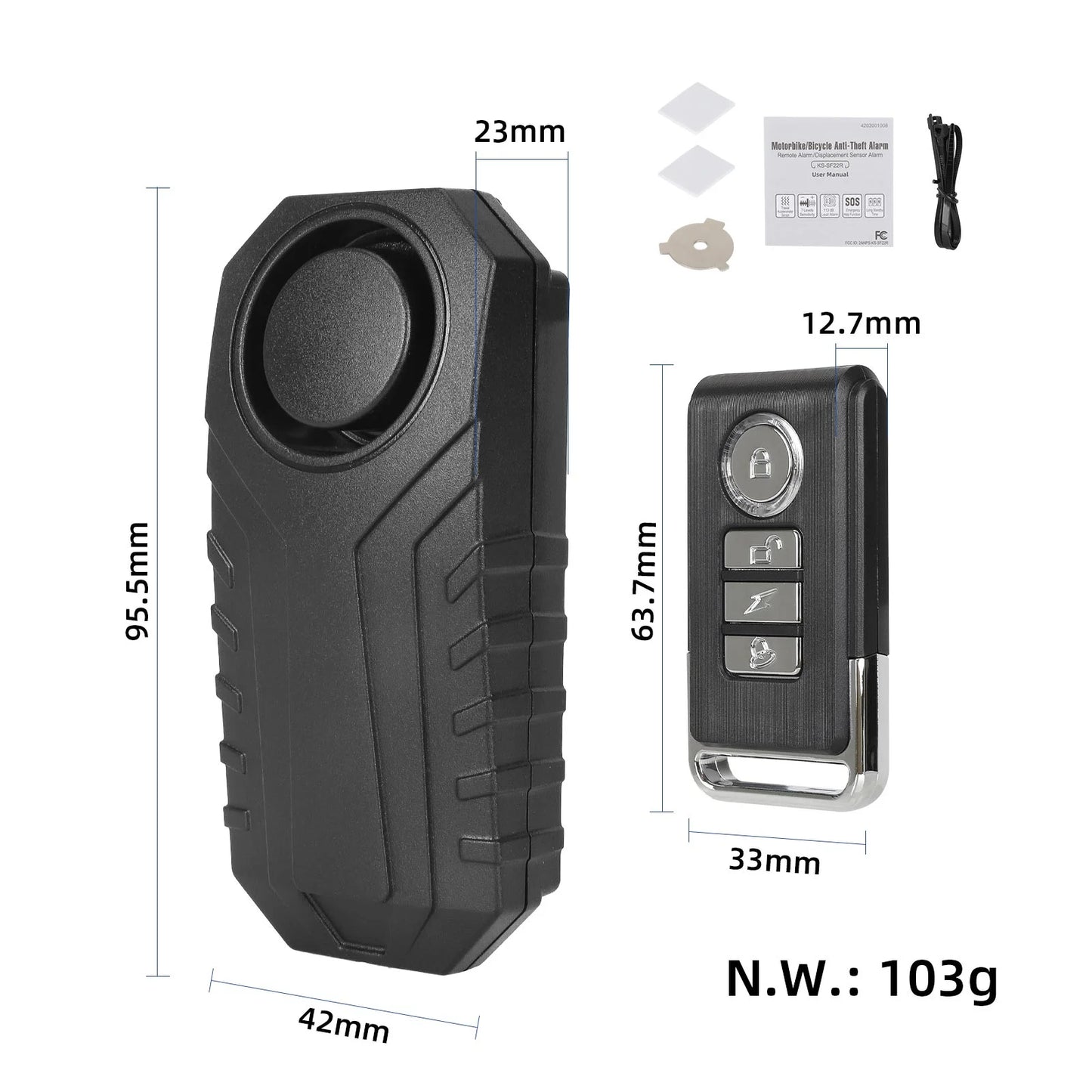 113dB Motorcycle Alarm avec Remote