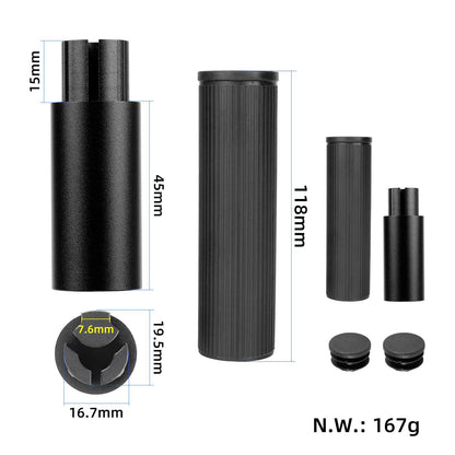 Noir Ulip silicone guidon extender kit sans light pour xiaomi et Ninebot ES series trottinettes