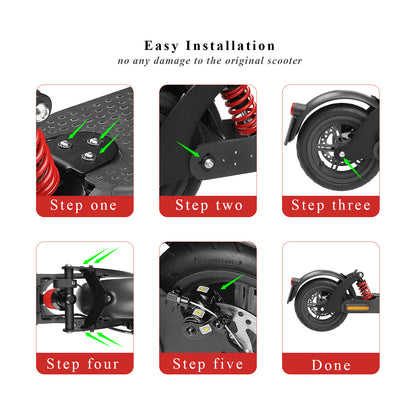Rouge V2 suspension arrière avec garde-boue et feu arrière pour Pro et Pro 2 trottinette