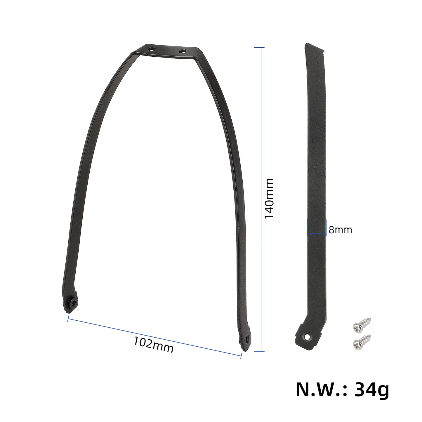 Metal bracket of garde-boue arrière pour xiaomi 4 pro trottinette as original