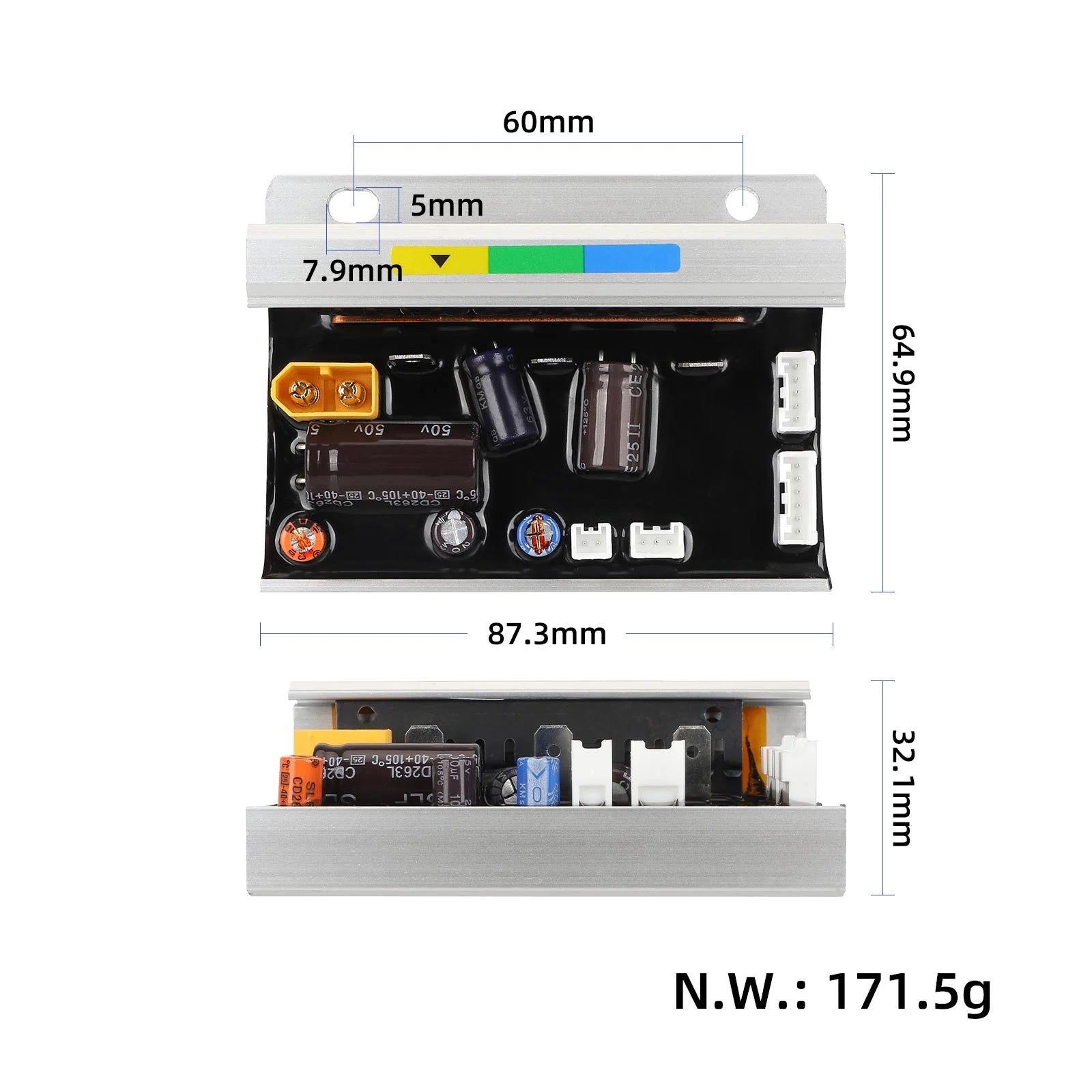 Original Xiaomi Elite contrôleur avec clignotant (avec noir glue)