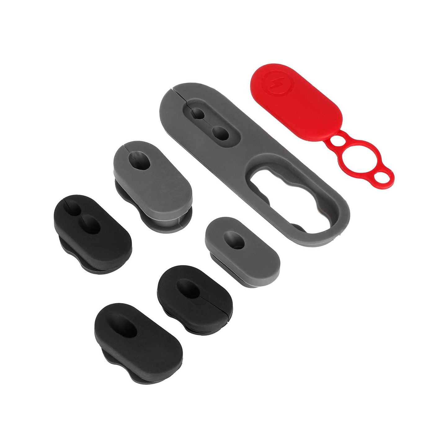 Noir manchon en silicone et rouge cache magnétique pour Xiaomi 4 Pro trottinettes
