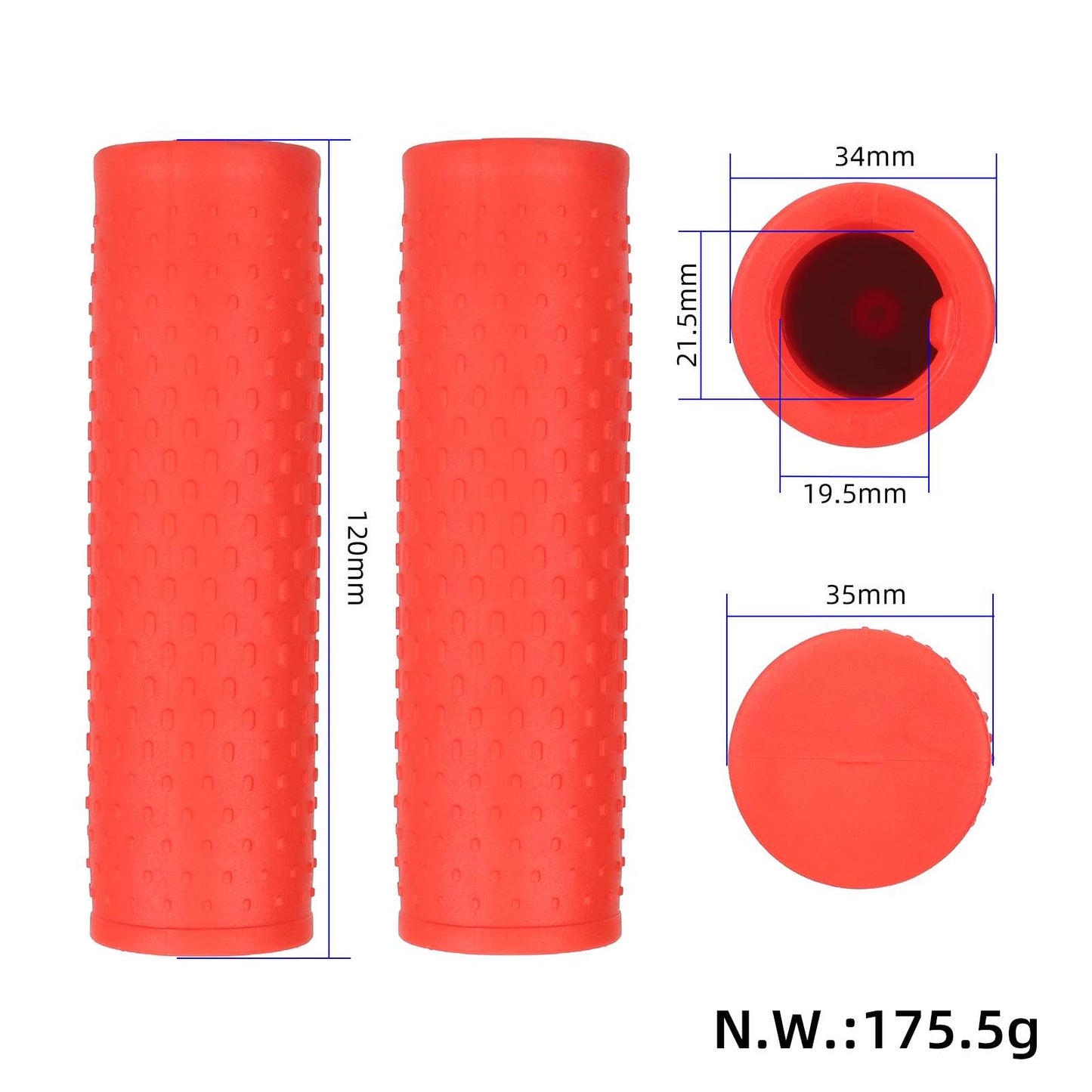 2 pcs rouge couvre-poignées pour Xiaomi M365 trottinette