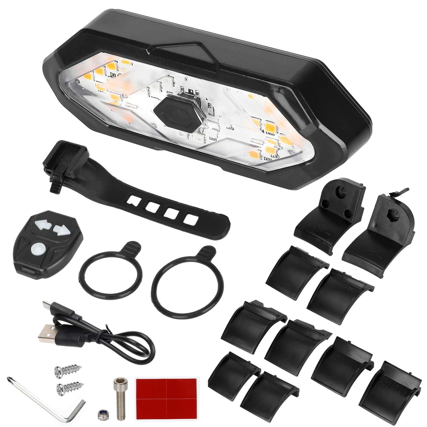 Télécommande clignotant feu arrière avec clips pour Xiaomi et G30 garde-boue arrière