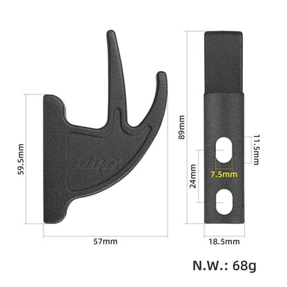 Noir Ulip front metal crochet pour M5 et M6 vis(pour Ninebot GT trottinette)
