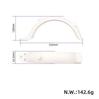 Blanc garde-boue arrière avec crochet pour M365 Pro/Pro2 trottinette