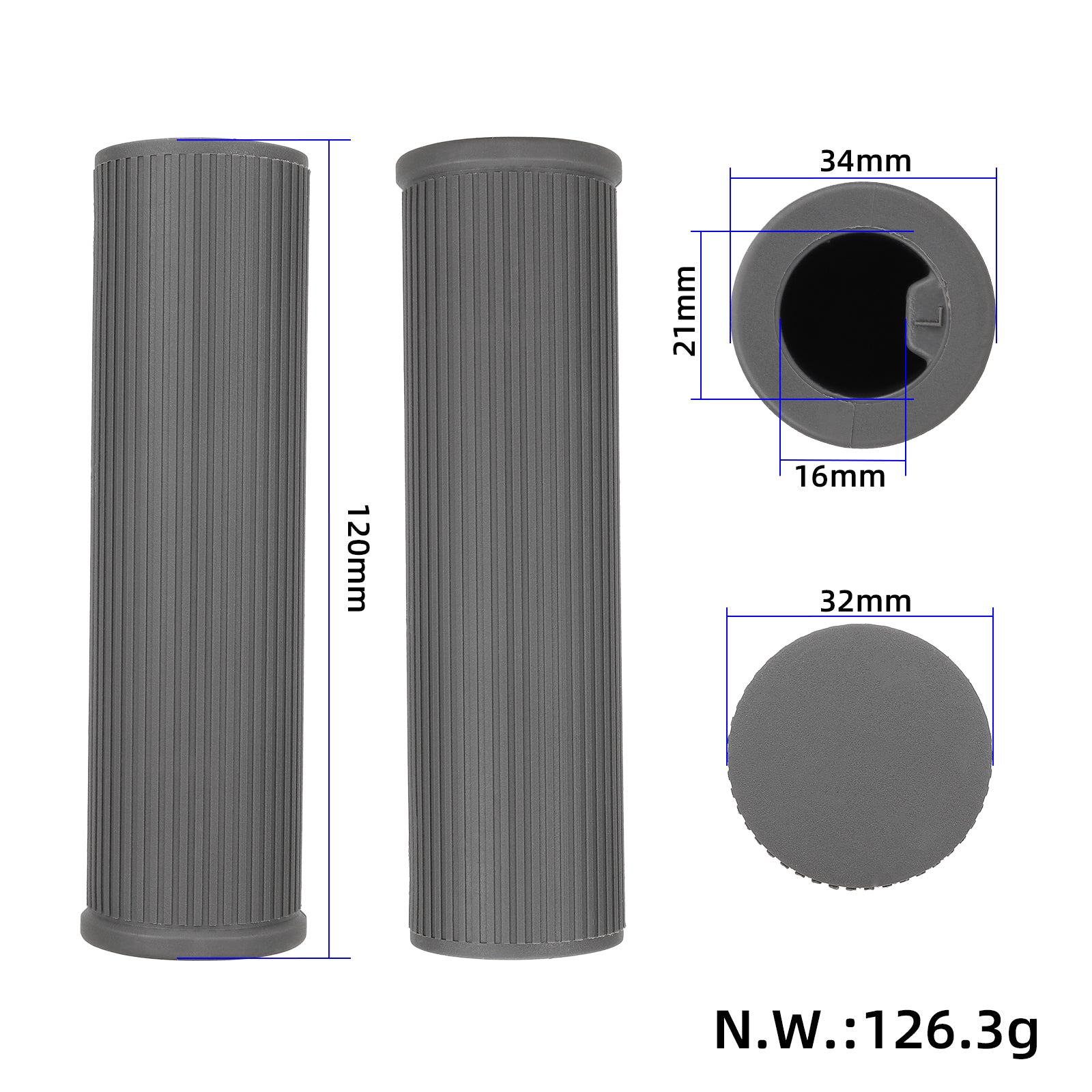 Original gris couvre-poignées pour Xiaomi 4 Lite(2nd Gen) trottinette