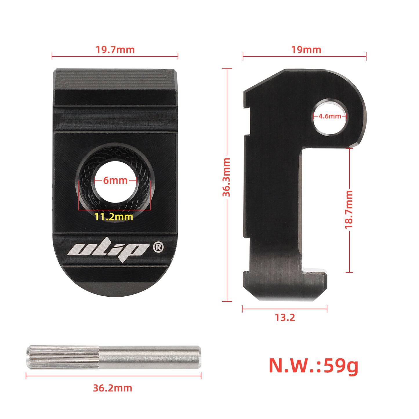 Noir stainless steel pliable buckle pour xiaomi trottinettes avec stainless steel axle