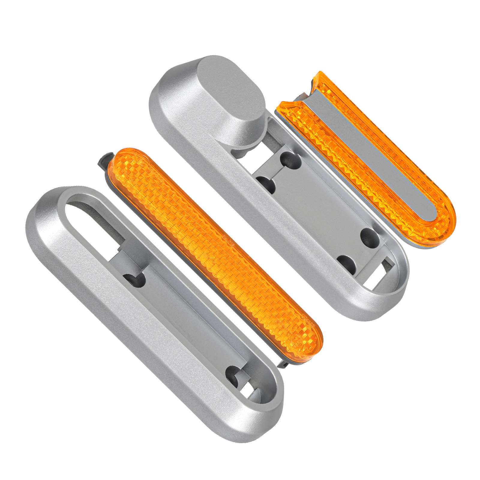 4 pcs refitting argent decorative shells+jaune catadioptre bars pour M365 1S Pro Pro2 et Lite