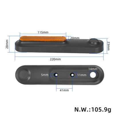 Gris fourche avant decorative shells+ jaune catadioptre bars pour Xiaomi4 Ultra trottinettes