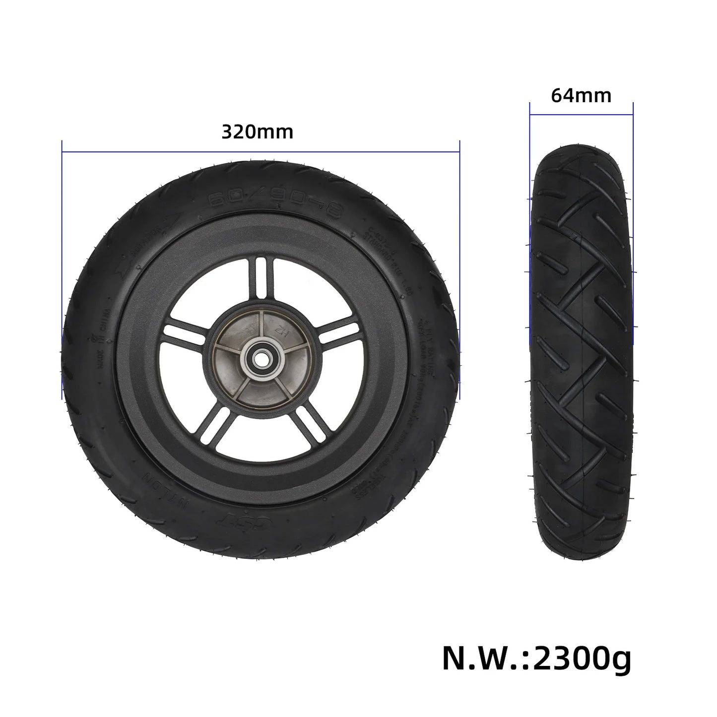 Xiaomi 5 Plus/MI 6 wheels avec CST 60/90-8 pneus tubeless pneus