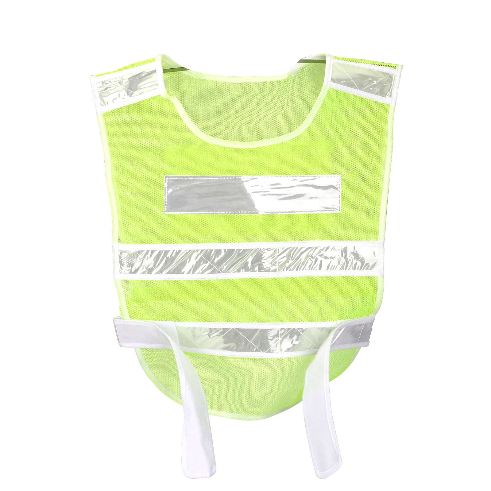 Vert fluorescent réfléchissant vest avec fishing net appearance