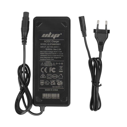 Ulip 53.6V/54.6V 2A chargeur avec Xiaomi O connector pour Xiaomi 4 Pro Plus/4 Pro Max/Ninebot G3 F3 GT3 ZT3 (prise EU)
