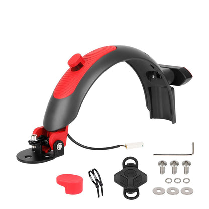 Gris-rouge Ulip Superior garde-boue arrière avec aluminium et feu clignotant pour Xiaomi trottinettes