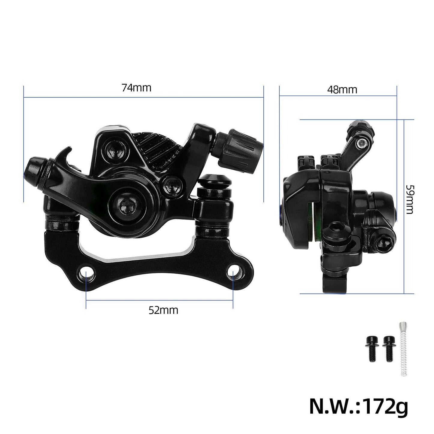 Noir front frein à disque pour Kugoo M4 trottinette(Fan shape)