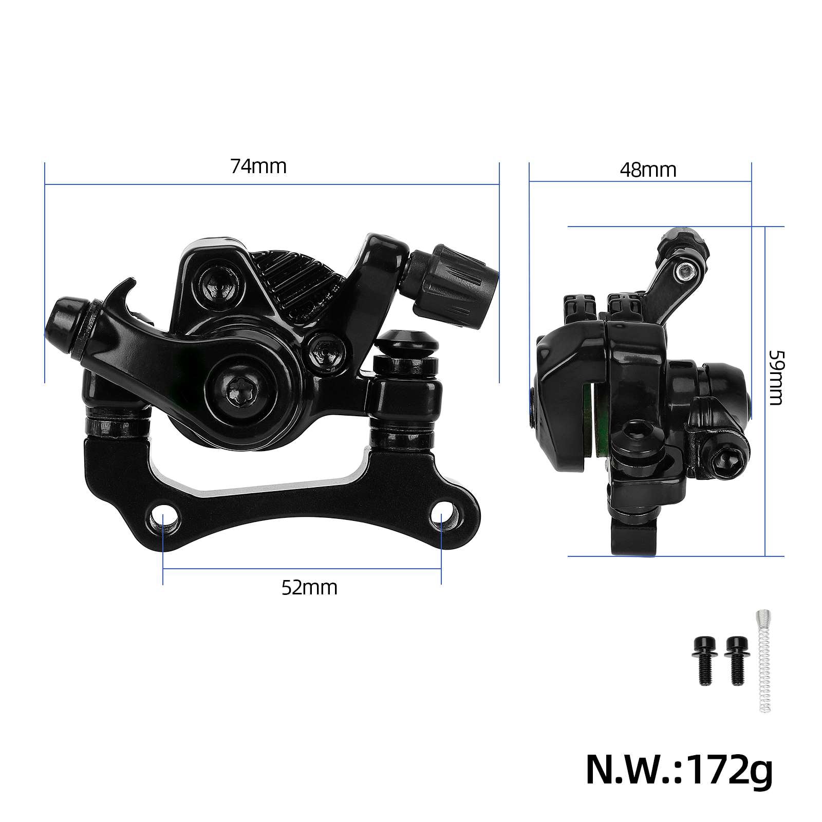 Noir front frein à disque pour Kugoo M4 trottinette(Fan shape)