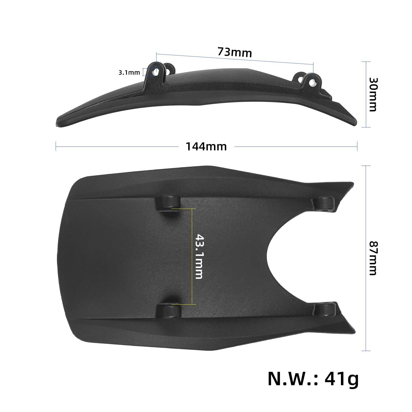 B pièces of rear fende pour Kukirin G2 Pro DB trottinette