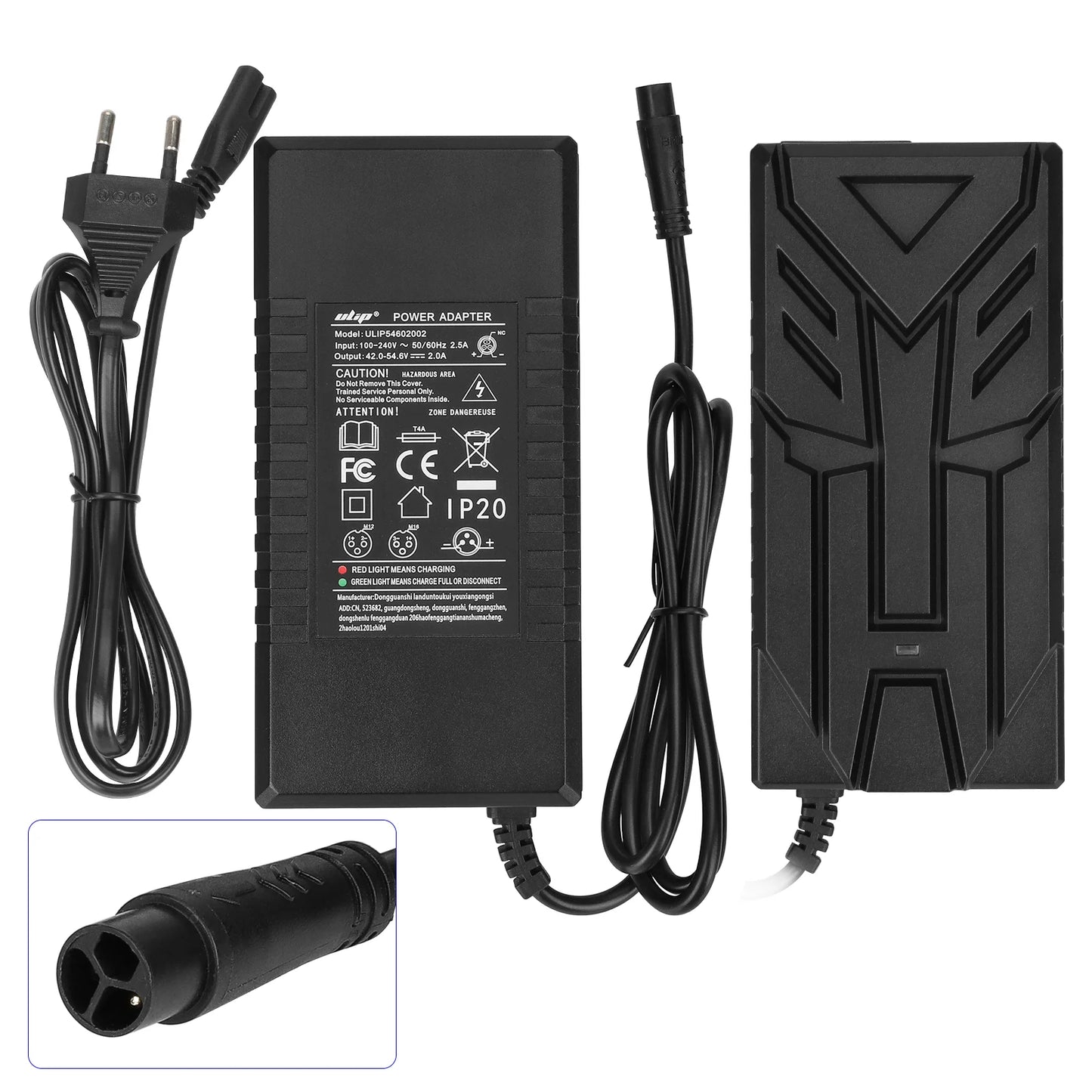 Ulip 54.6V2A chargeur avec petit LP16-3P embout(prise EU)
