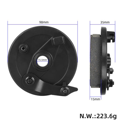 Left frein à tambour assembly pour 8 et 10 inch