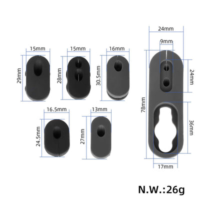 Noir manchon en silicone et rouge cache magnétique pour Xiaomi 4 Pro trottinettes