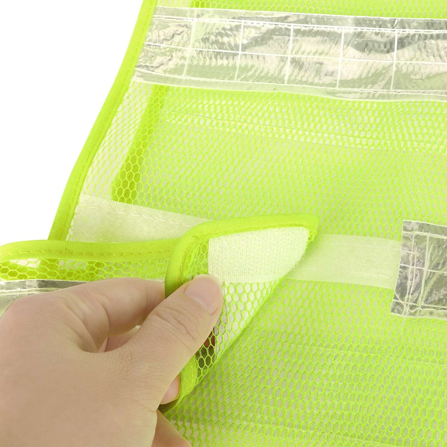 Vert fluorescent mesh réfléchissant vest