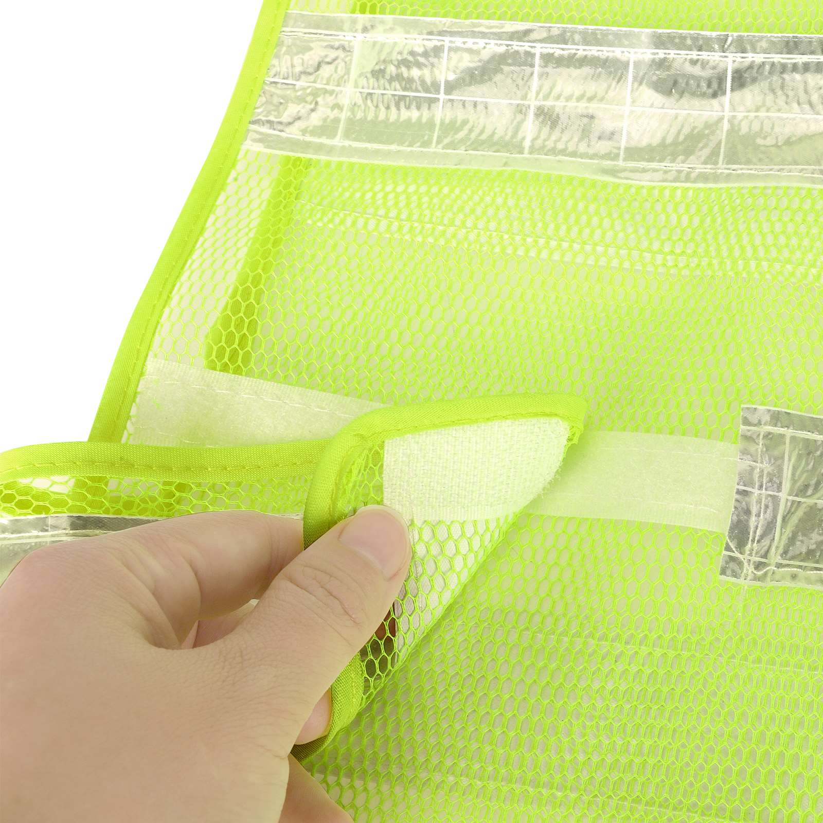 Vert fluorescent mesh réfléchissant vest