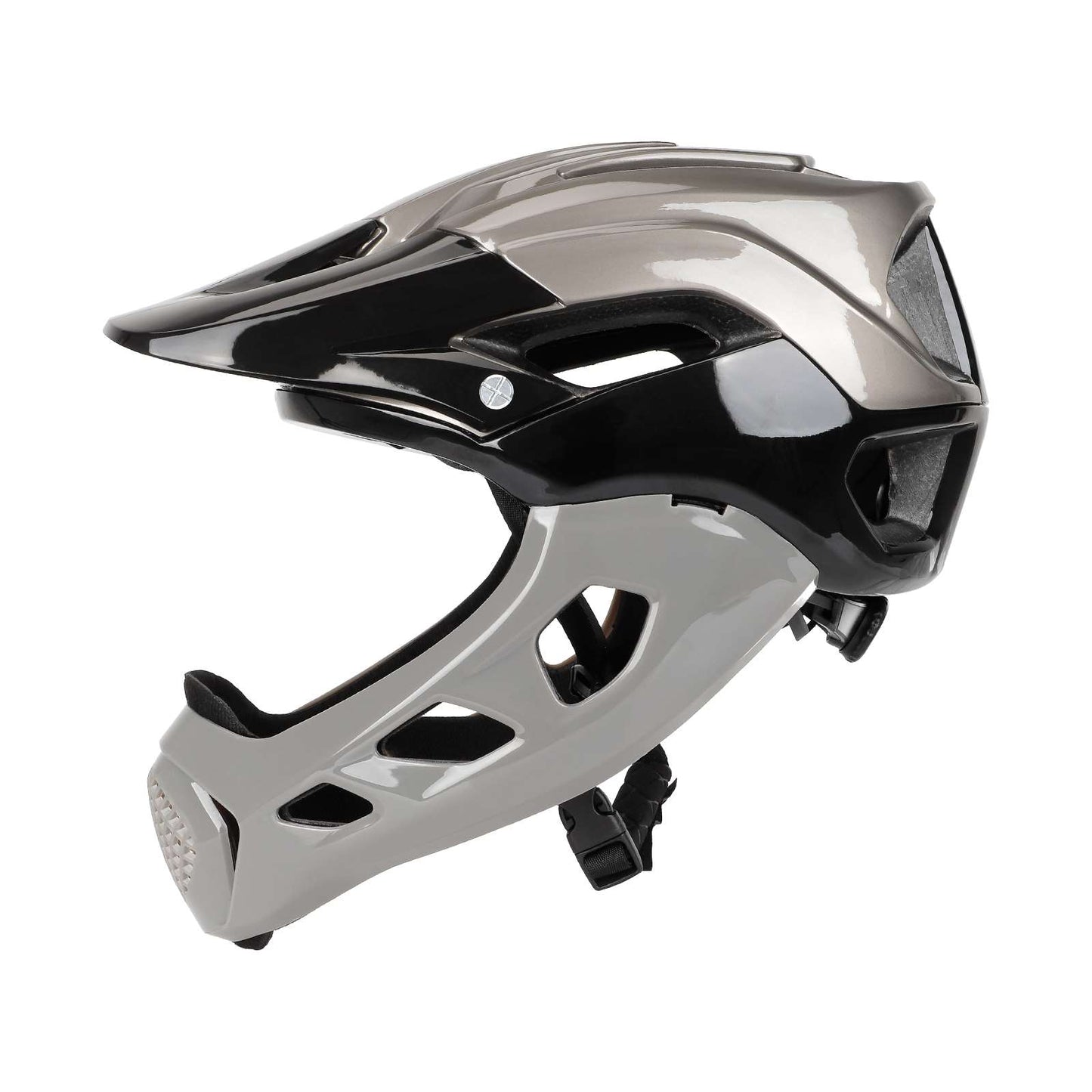 Noir et gris detachable tout-terrain casque
