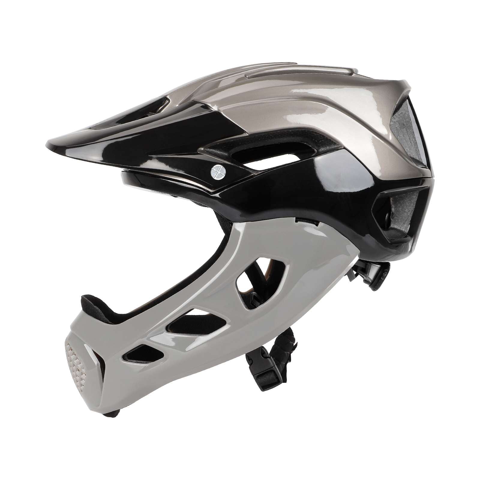 Noir et gris detachable tout-terrain casque