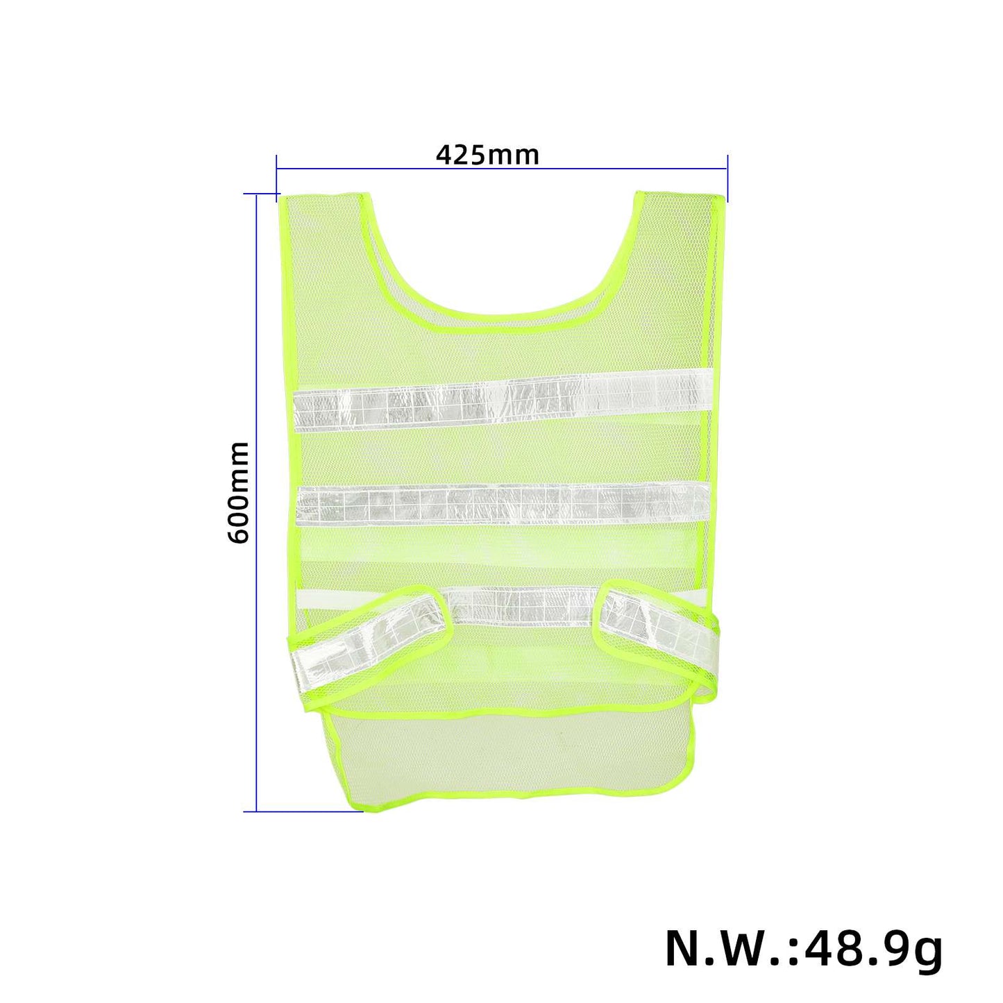 Vert fluorescent mesh réfléchissant vest