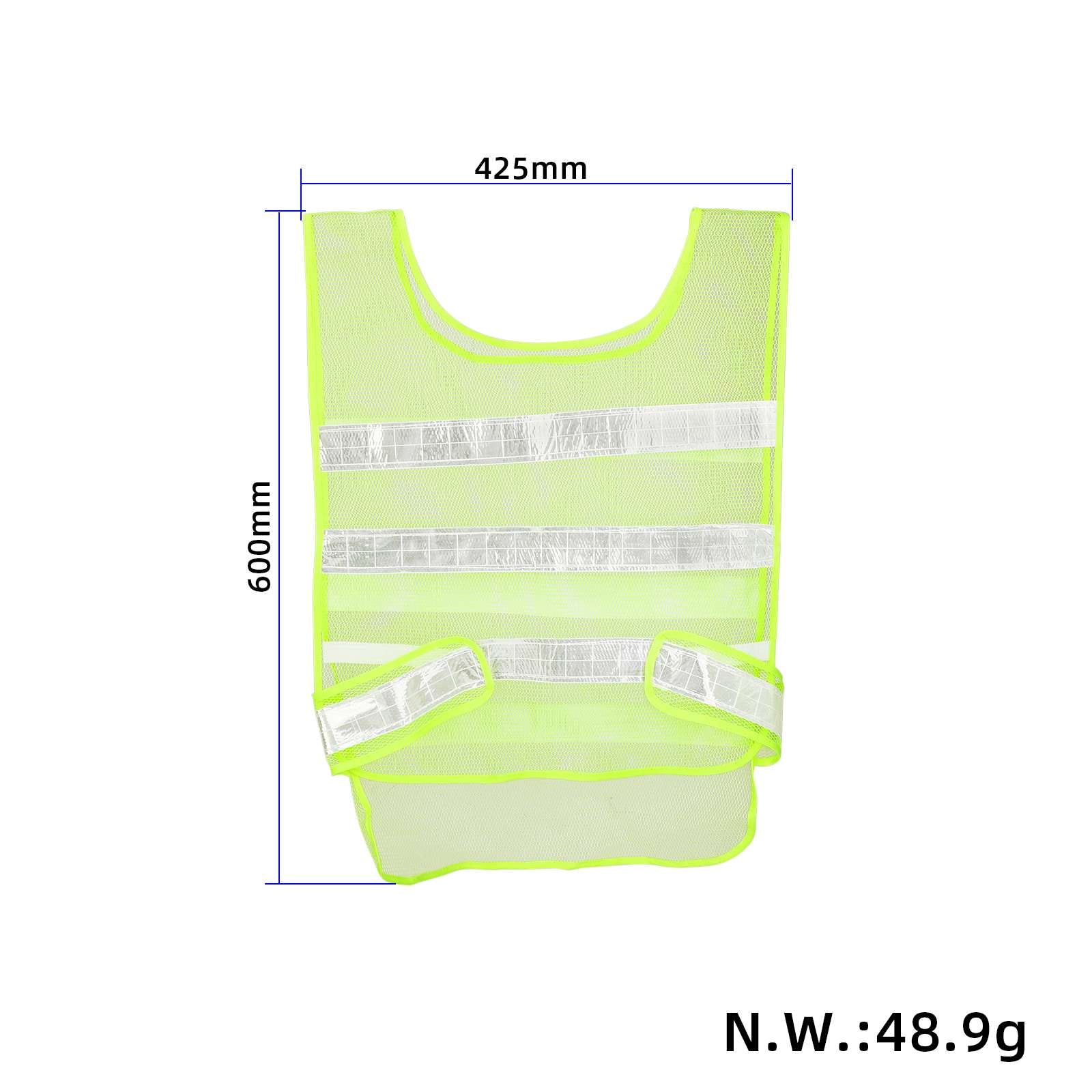 Vert fluorescent mesh réfléchissant vest