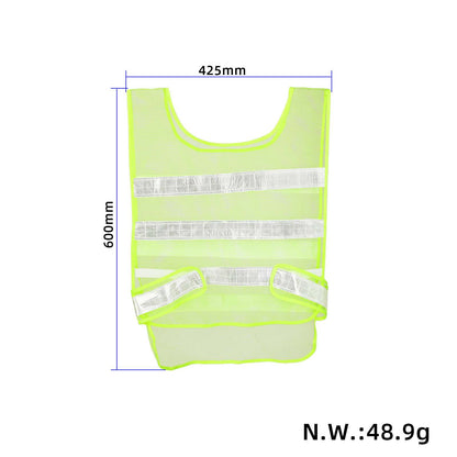 Vert fluorescent mesh réfléchissant vest
