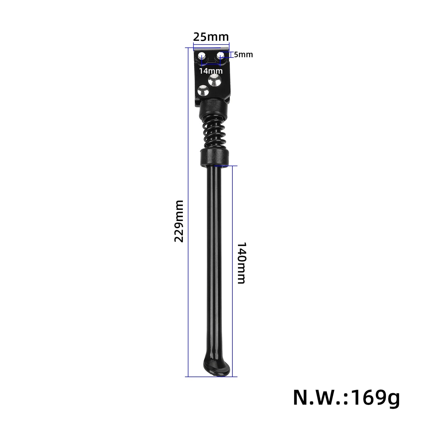 Noir 23cm béquille pour DUALTRON THUNDER trottinette