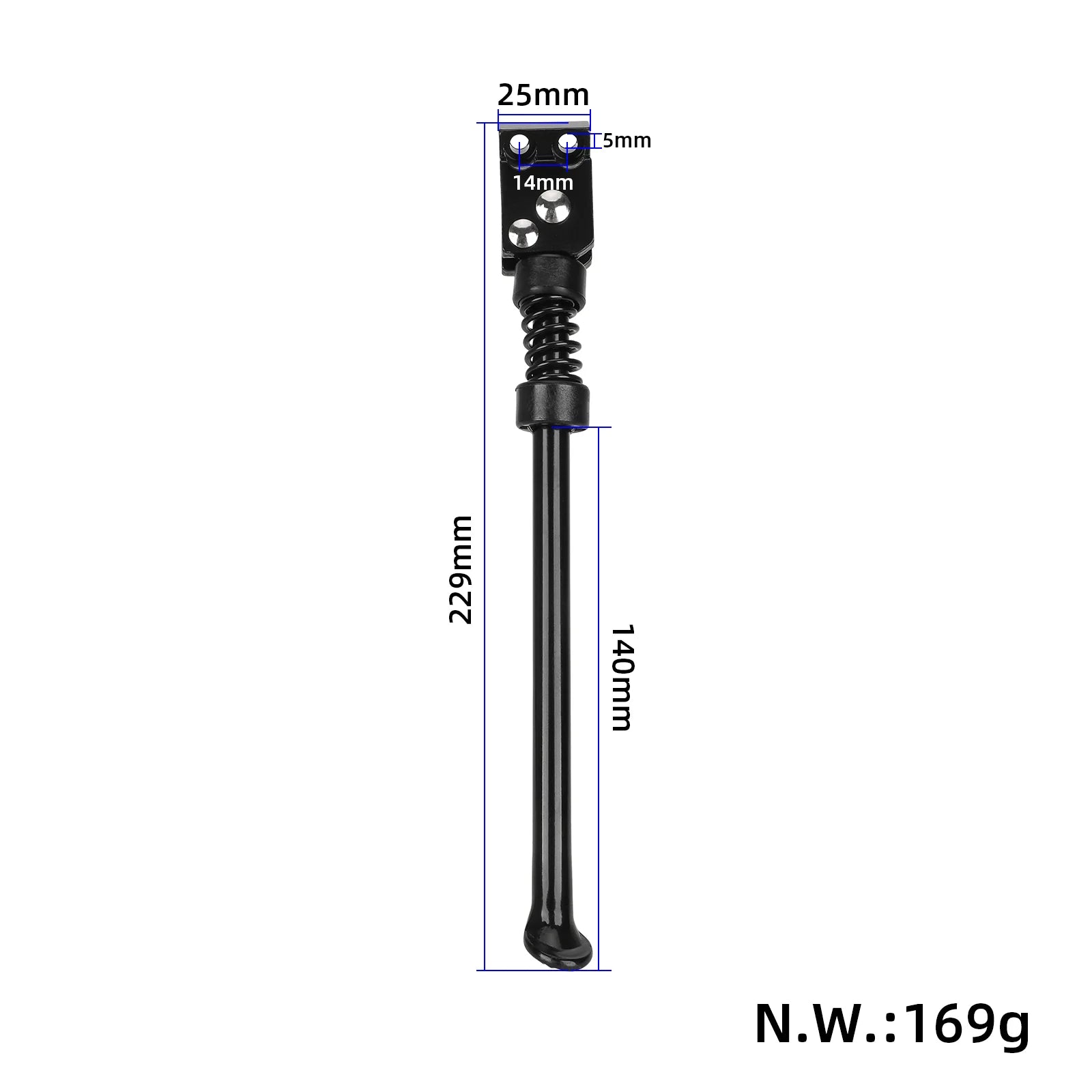 Noir 23cm béquille pour DUALTRON THUNDER trottinette