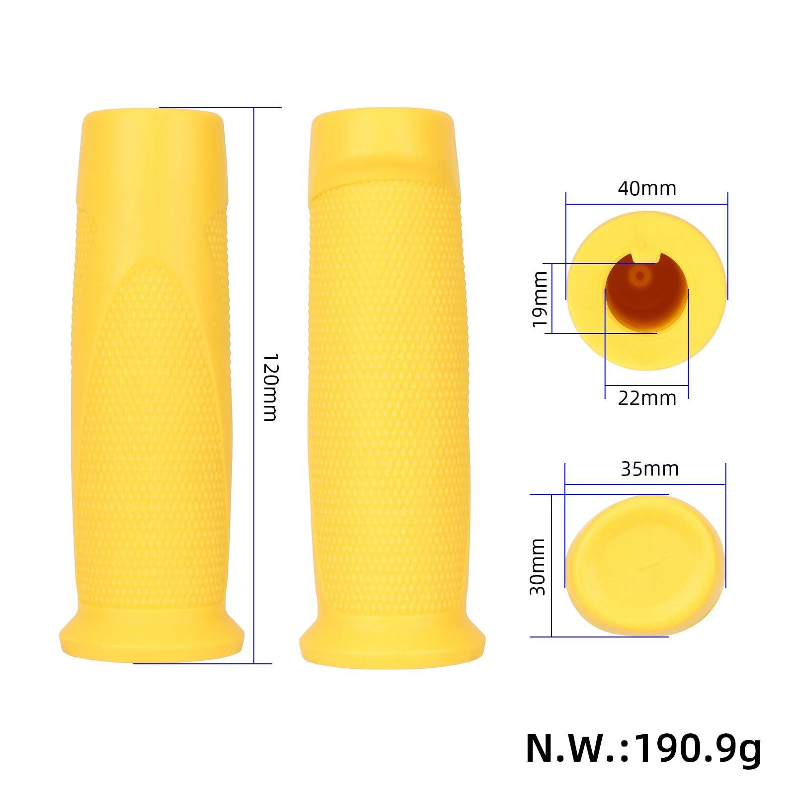 2 pcs jaune couvre-poignées pour Ninebot F30/F40 trottinettes