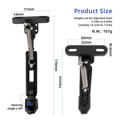 V2 noir adjustable béquille pour Xiaomi trottinettes
