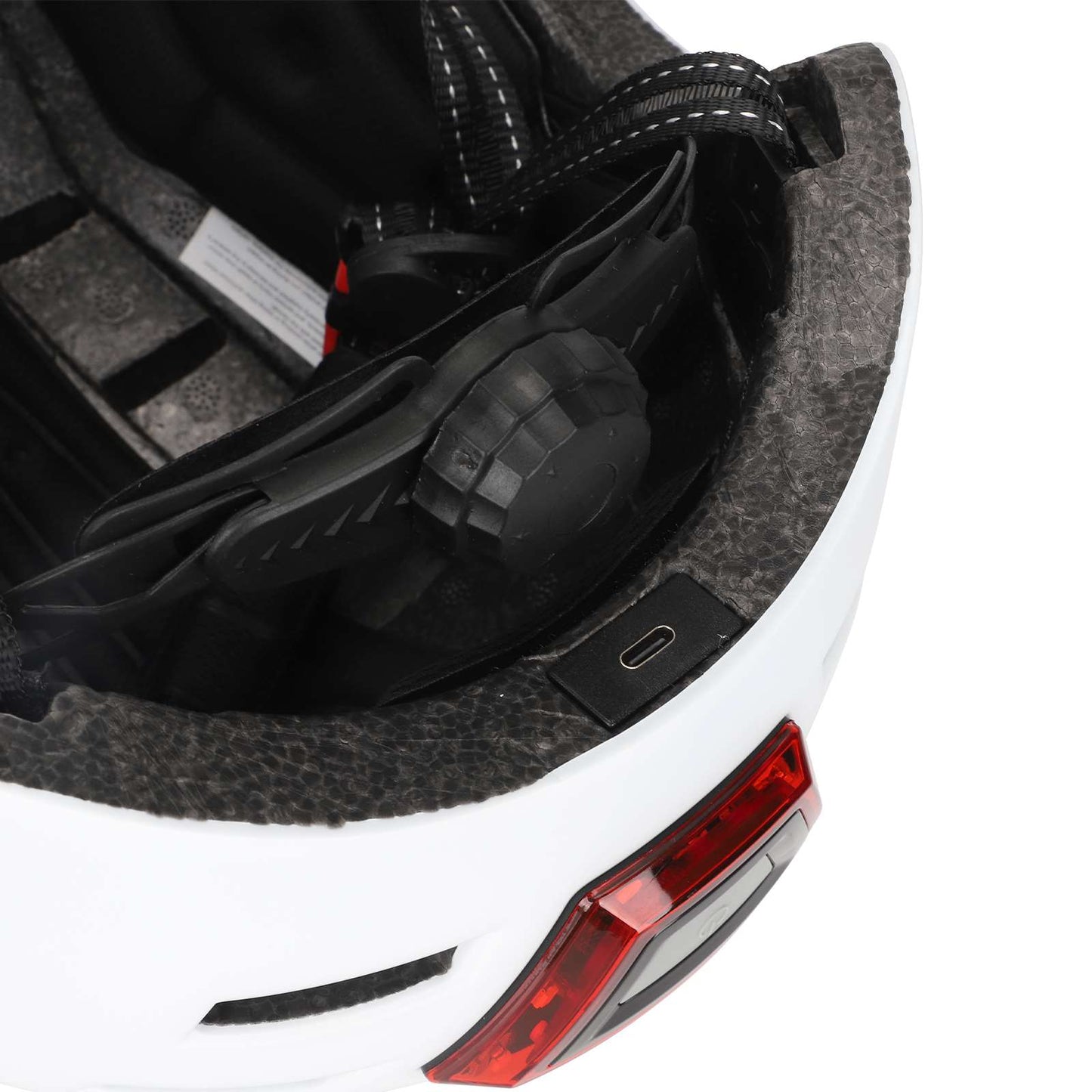 Blanc M size casque avec light