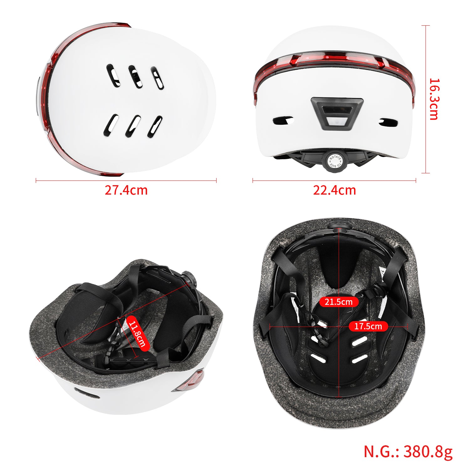 FS1 Remote steering indicator casque(blanc)