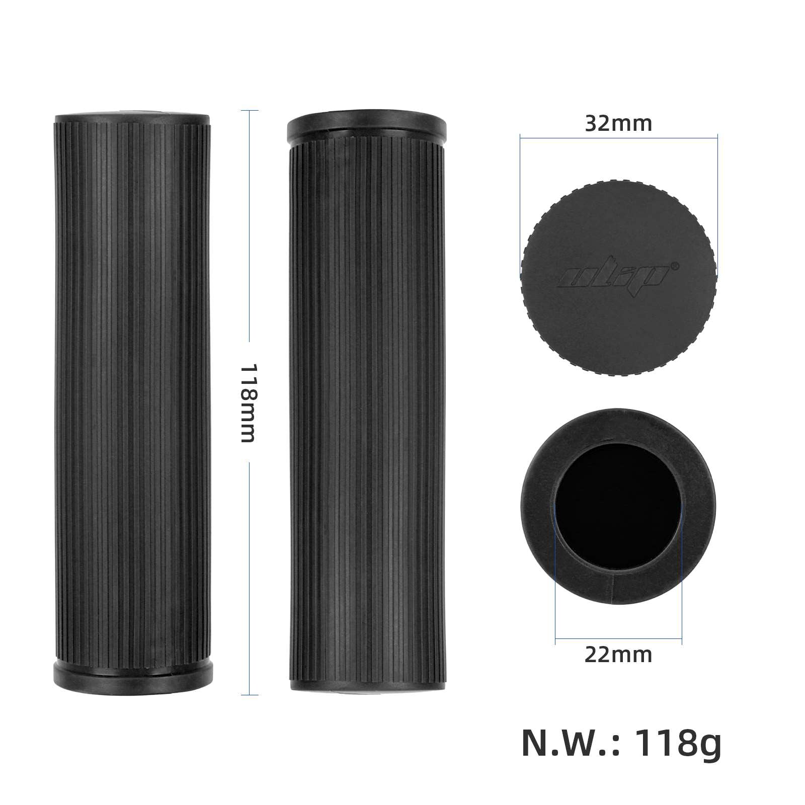 Ulip noir couvre-poignées pour bike et xiaomi 4 Pro sans rainure