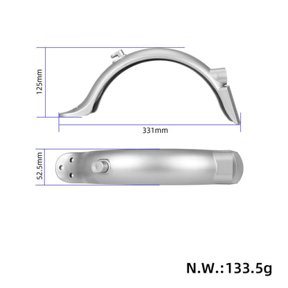 Argent Xiaomi M365 Pro/Pro2 avec plaque d’immatriculation intégré garde-boue arrière
