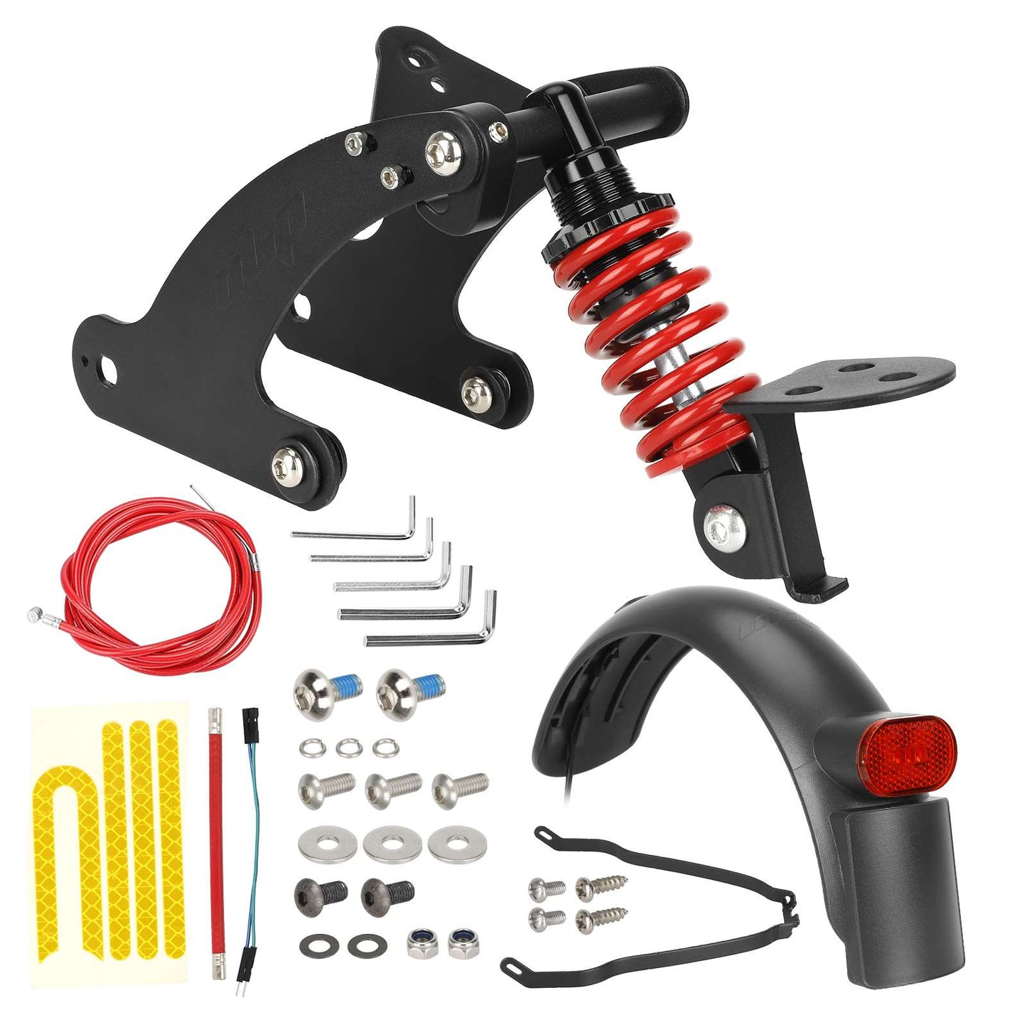 Ulip rouge V2 suspension arrière avec metal bracket of rear fende pour Pro/Pro2 trottinette