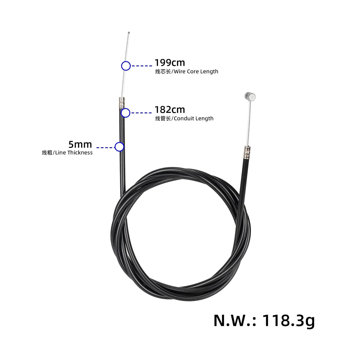 Kukirin G4 rear brake line avec 200cm