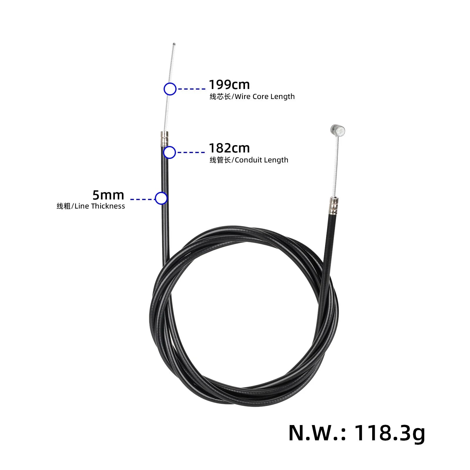 Kukirin G4 rear brake line avec 200cm