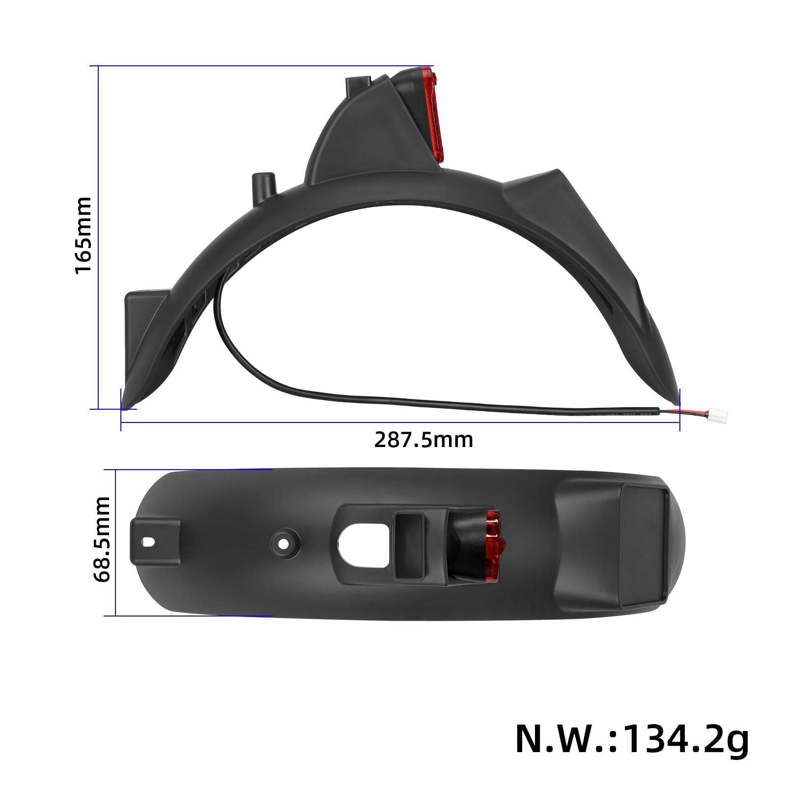 Original DE rear garde-boue kit avec feu arrière pour Xiaomi 4 Lite (2Gen) trottinette