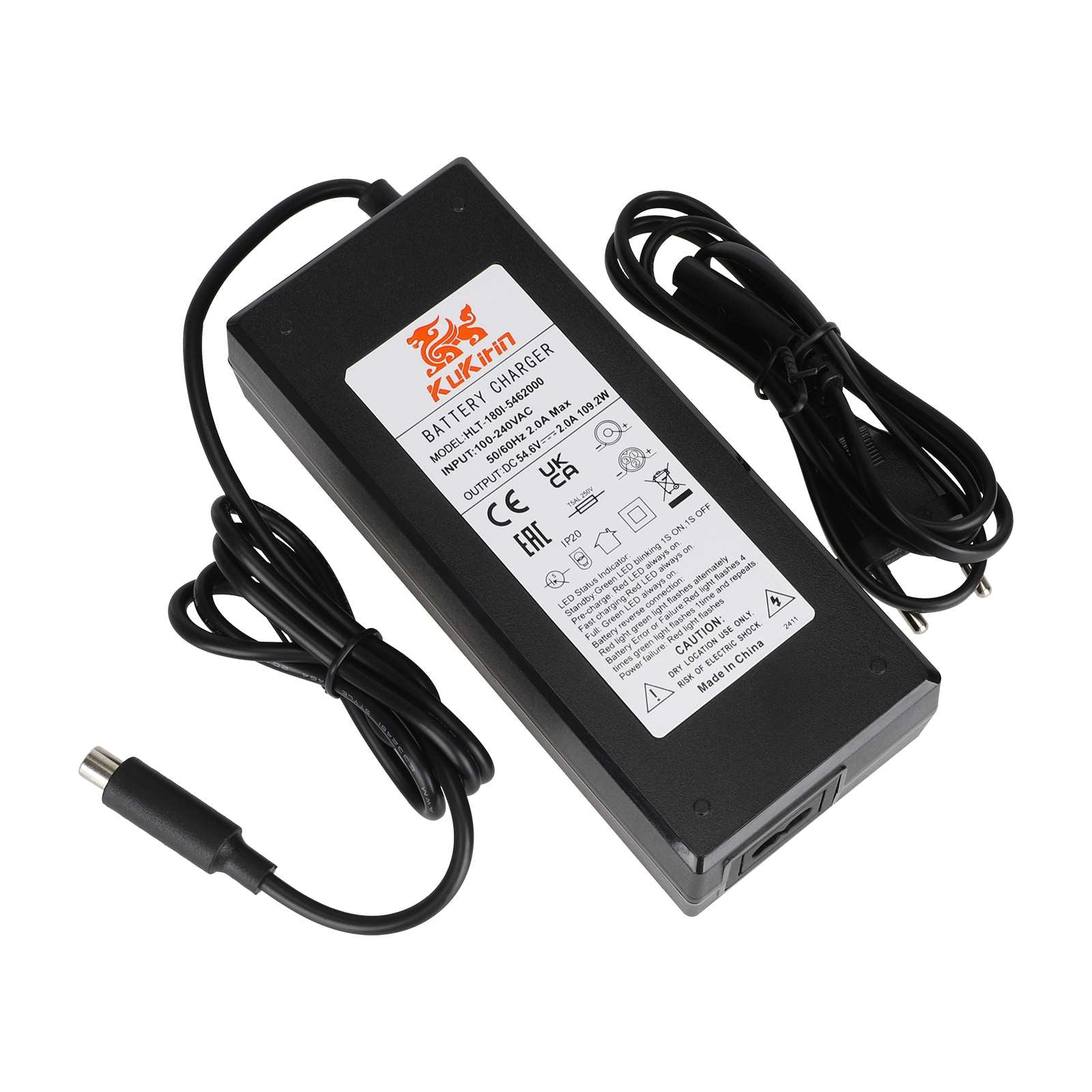Kukirin G2 Pro/G2 Max original 54.6V2A Xiaomi embout chargeur (European standard)