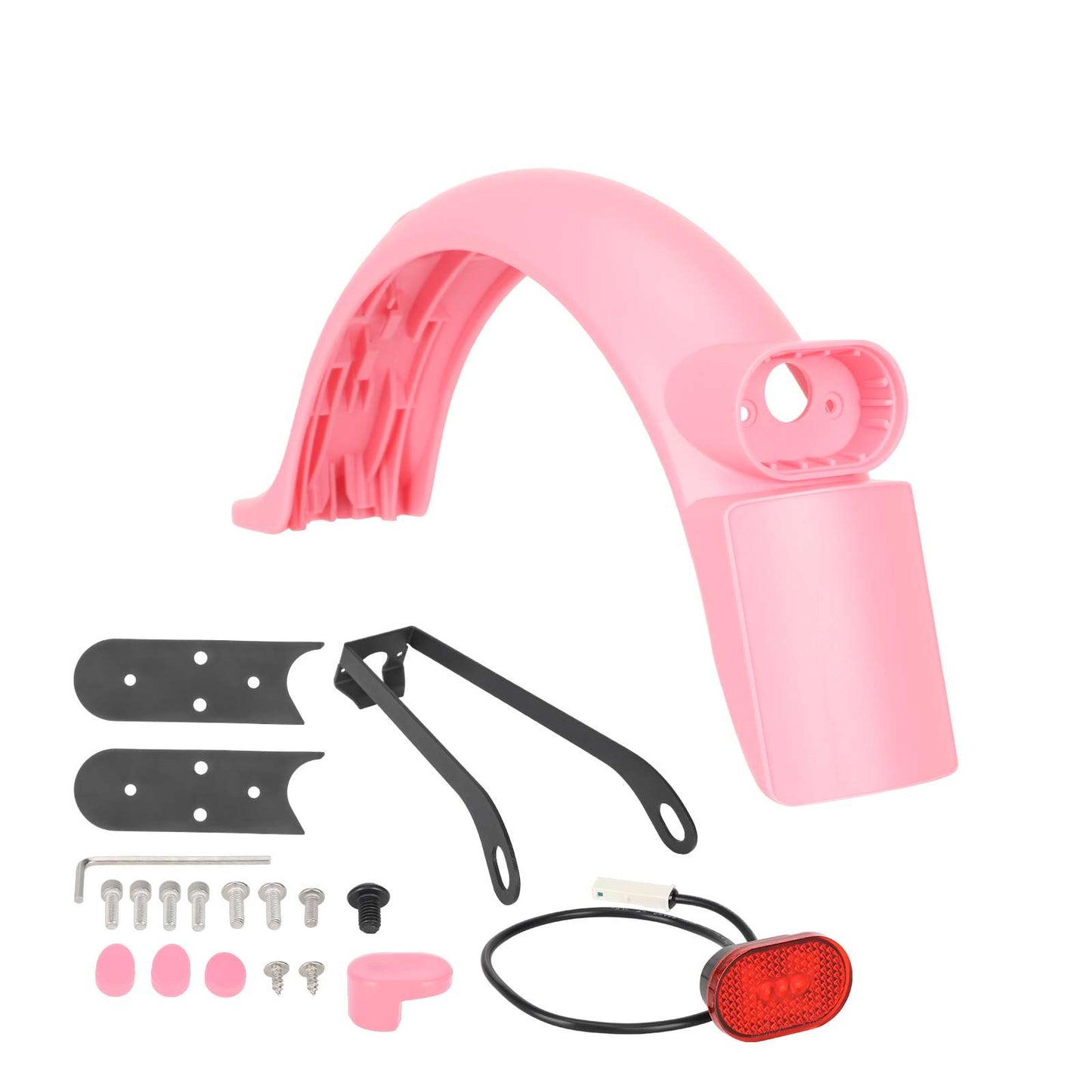 Rose garde-boue arrière kit avec light, metal bracket et crochet pour M365 Pro/Pro2 trottinette