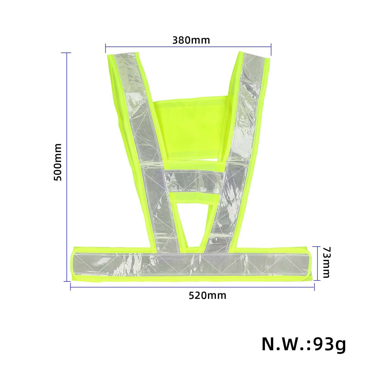 Vert fluorescent V-réfléchissant vest
