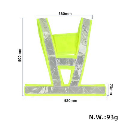 Vert fluorescent V-réfléchissant vest