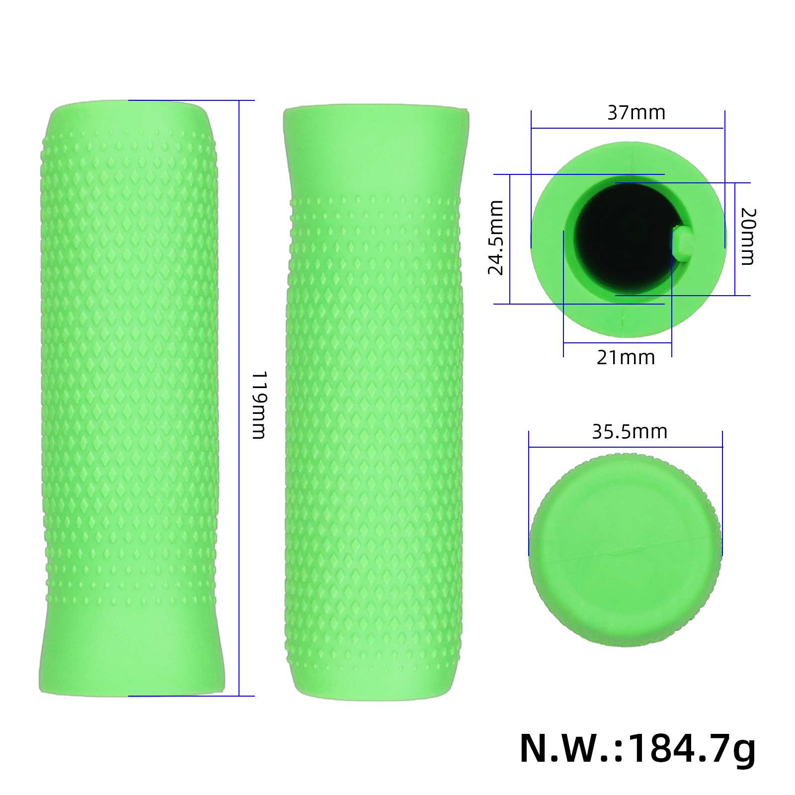 2 pcs vert couvre-poignées pour Ninebot ES1/ES2/ES3/ES4/ES5